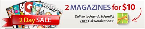 Discountmags 2 Magazine Subscriptions For 10