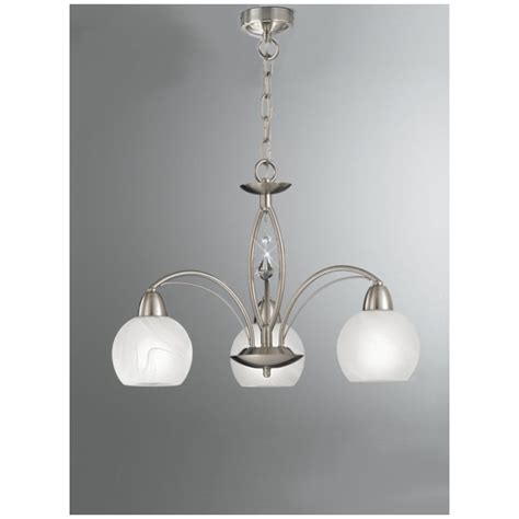 Ideal in kitchens, this is available as part of a matching set of lights. Thea Satin Nickel Ceiling Light | Mansell FL2277/3 ...