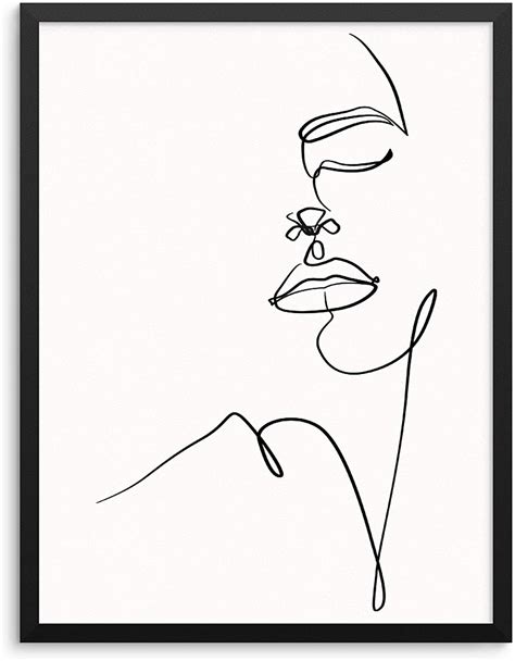 Abstract Woman Wall Art Female Nude Body Line Art Print Female Line Drawing Simple Line Print