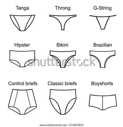Woman Panties Feminine Collection Underwear Panties Stock Vector Royalty Free 551681854