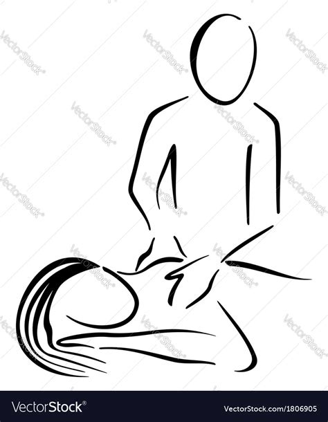 Woman Massage Royalty Free Vector Image Vectorstock