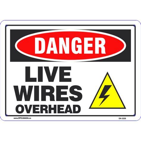 Danger Live Wires Overhead Triangle Symbol Da 3226 Dpi Canada