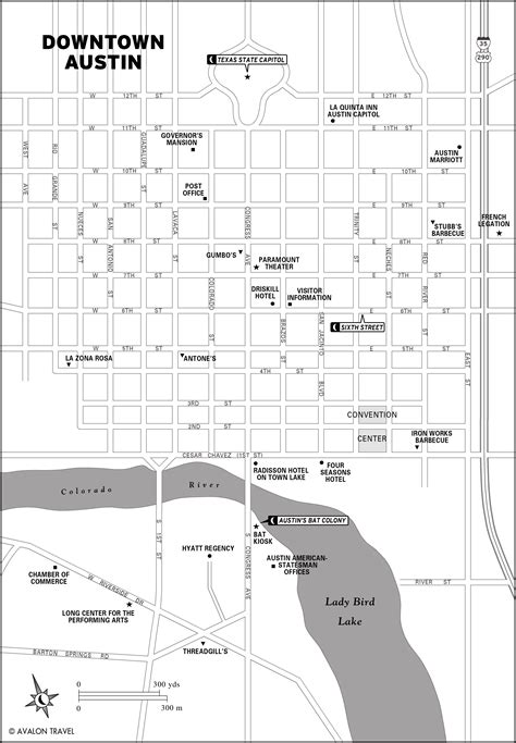 Austin Texas Tourist Map Austin Tx Mappery
