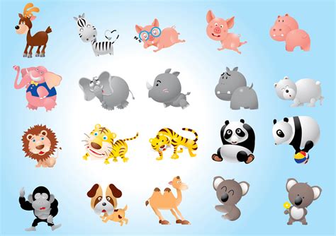 Animal Cartoons Pack Vector Art And Graphics