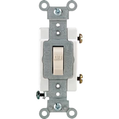 Buy Leviton Commercial Grade Toggle Single Pole Switch Light Almond 15