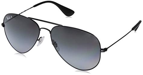 Lyst Ray Ban 3558 Aviator Polarized Sunglasses Blackgray Gradient 58 Mm In Black