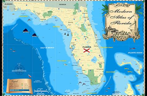 Modern Atlas Of Florida Island Map Publishing