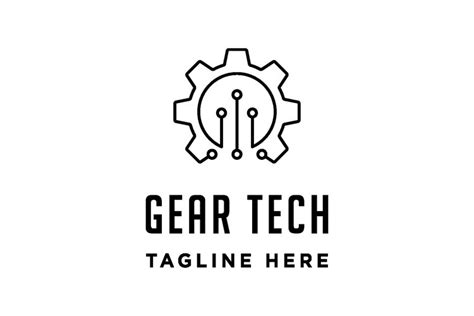 Gear Technology Logo Vector Engine Industry Icon 737549