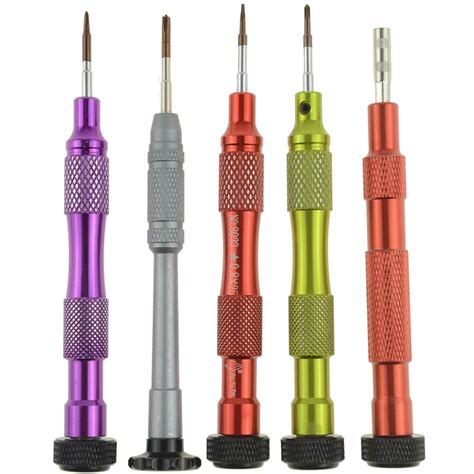 5 In 1 Mobile Phone Fix Screwdriver Set Opening Tools For Iphone X 4s 5