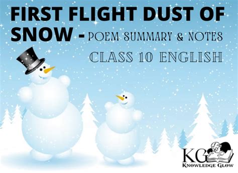 Cbse Class 10 English First Flight Dust Of Snow Poem Summary And Notes