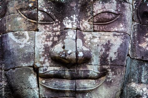 Stone Murals And Statue Bayon Temple Angkor Thom Angkor Wat The