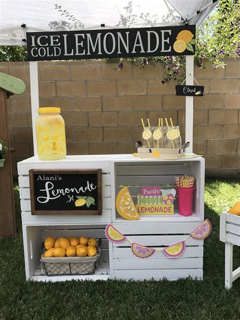 Lemonade Sign Ice Cold Lemonade Stand Sign Lemon Decor Summer Lemonade
