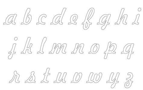 Moldes De Letras Cursivas Alfabeto Para Imprimir Em Pdf E