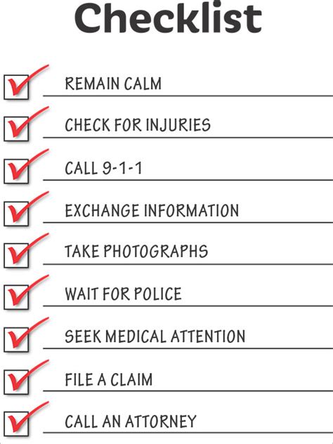 Auto Accident Checklist What To Do Following A Car Crash