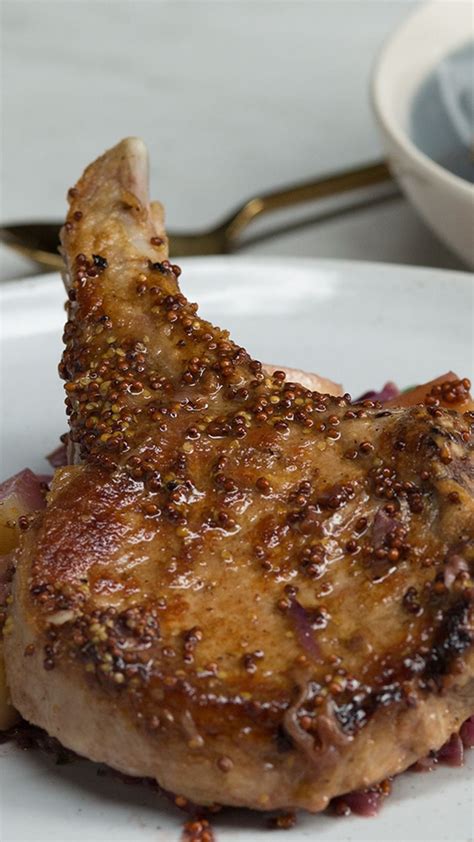 Season pork chops on both sides with salt and pepper. Balsamic-Mustard Pork Chops | Recipe | Slow cooker dinner ...