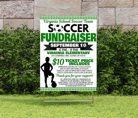 Soccer Fundraiser Flyer Editable Printable Pta Pto Flyer Etsy