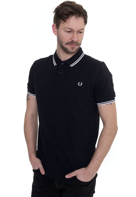 Fred Perry Slim Fit Twin Tipped Navywhite Polo Impericon De
