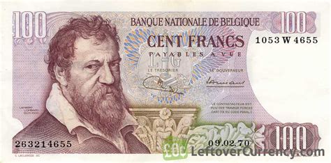 100 Belgian Francs Lambert Lombard Exchange Yours For Cash