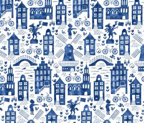 Organic Cotton Holland In Royal Delft Blue Etsy