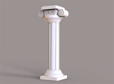 3d Model Roman Column Vr Ar Low Poly Cgtrader