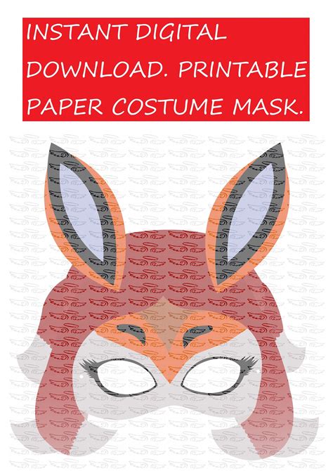 Rena Rouge Inspired Printable Mask Etsy