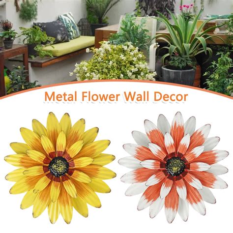 Willstar Large Metal Flower Wall Decordaisy Decorative Iron Floral
