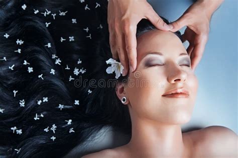 Beautiful Girl Having Massage Stock Image Image Of Medicine Healthy