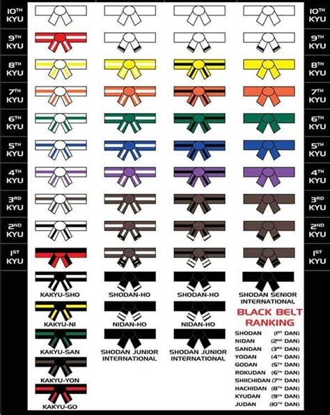 Shotokan Karate Belts In Order By Color