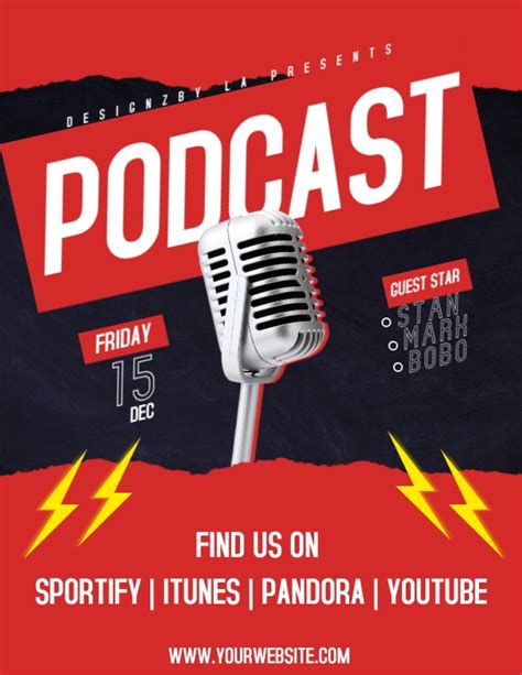 Copy Of Red Podcast Flyer V1 Postermywall