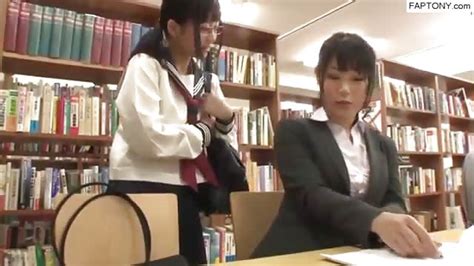 Japanese Schoolgirl Seduces Milf Teacher In Library