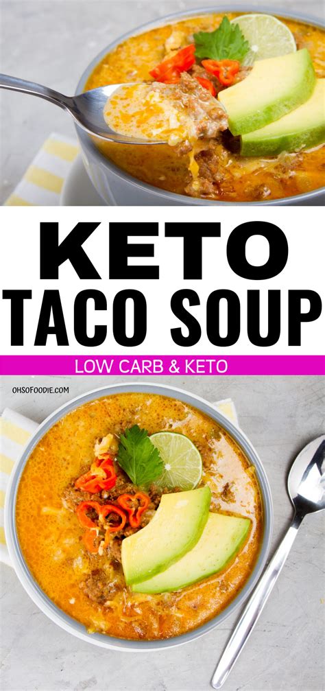 Break down the ground beef using a meat chopper and add the taco seasoning. This low-carb taco soup is THE BEST! I'm so glad I found ...