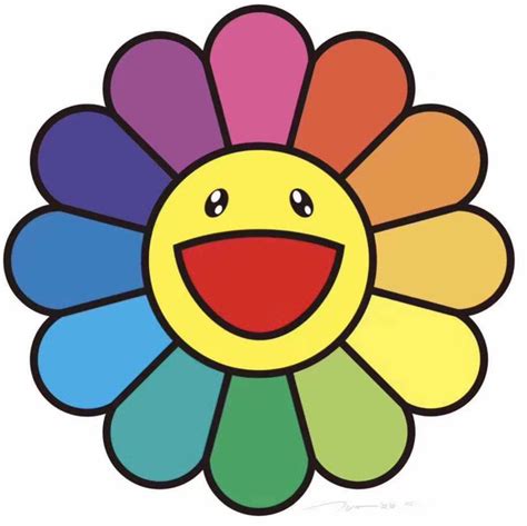 Thus, murakami revisited his iconic flowers series, creating 108 digital versions of the smiling plants. Takashi Murakami | Smile On, Rainbow Flower!! (2020 ...