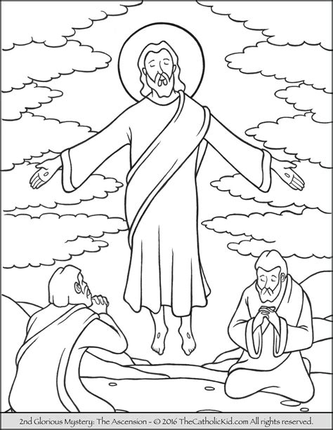 Pin On Glorious Mysteries Rosary Coloring Pages