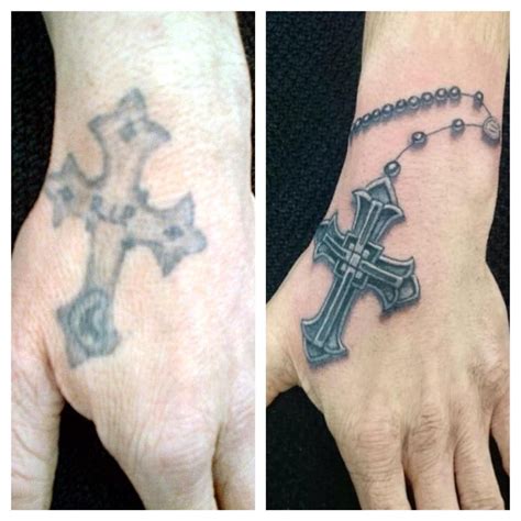 Cross Cover Up Tattoo By Patrick Realistic Blackandgrey