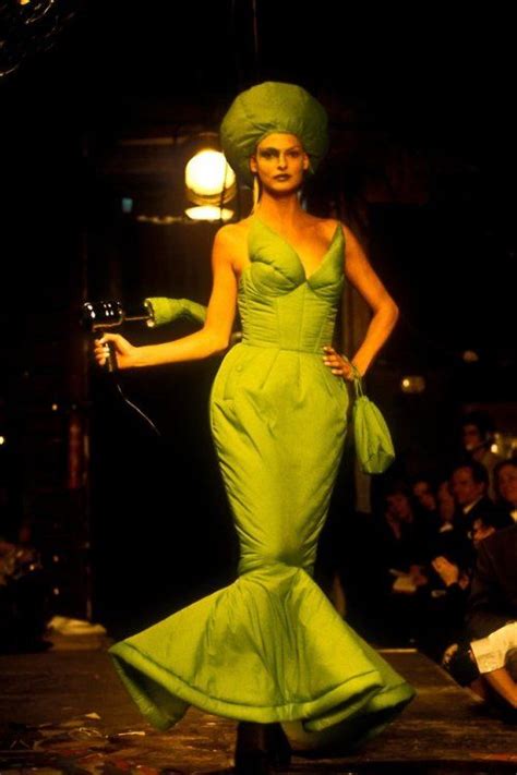 Linda Evangelista At Jean Paul Gaultier Fw 1995 Strapless Dress