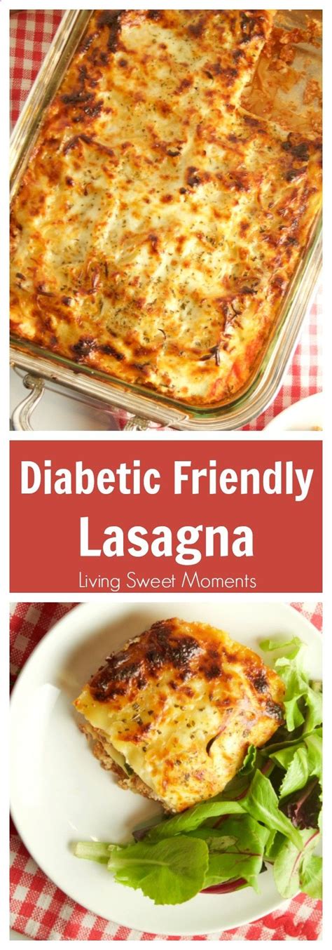 Type 2 diabetes is a serious condition. This easy Diabetic Lasagna Recipe is delicious, hearty and ...