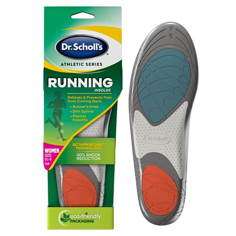 Dr Scholls Athletic Series Running Insoles For Women 1 Pair Size 5