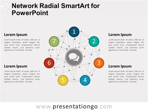 Network Radial Smartart For Powerpoint