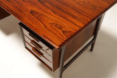 Vintage Danish Rosewood Desk Model 75 by Omann Jun A/S | The Vintage Hub