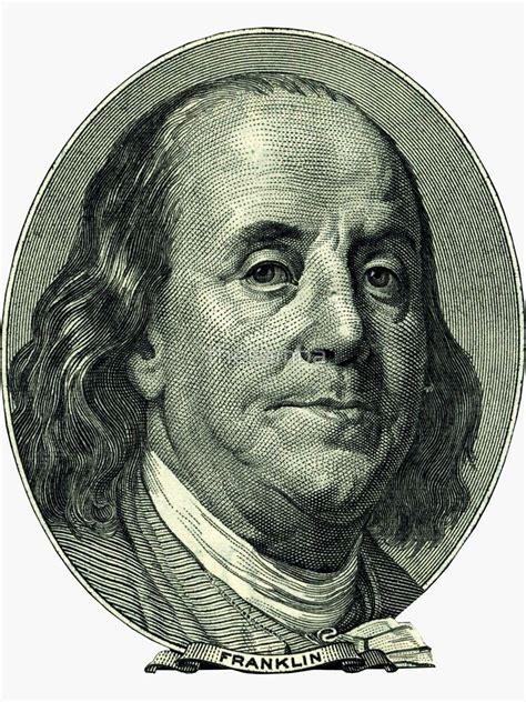 Ben Franklin Hundred Dollar Bill Sticker By Thesamba In Modern