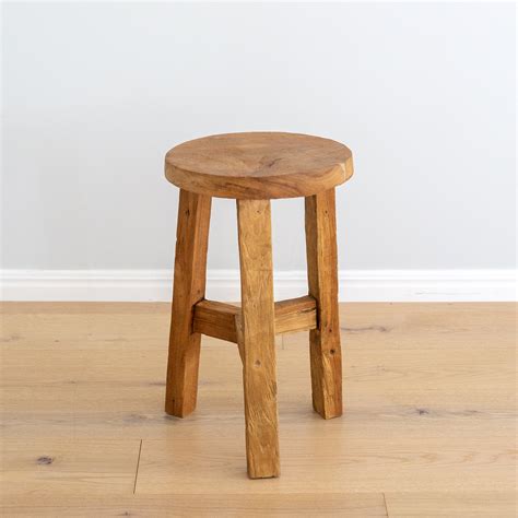 Haus Of Rattan - ethnic teak stool Afterpay Available Australia Wide