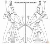 Egizi Isis Hapi Egiziani Kolorowanki Facili Egitto Hapy Egiziano Pharaoh Antico Nile Kolorowanka Horus Faraone sketch template