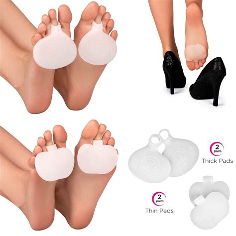 Meditoes Orthotic Metatarsal Pads 4 Pairs Ball Of Foot Cushions For