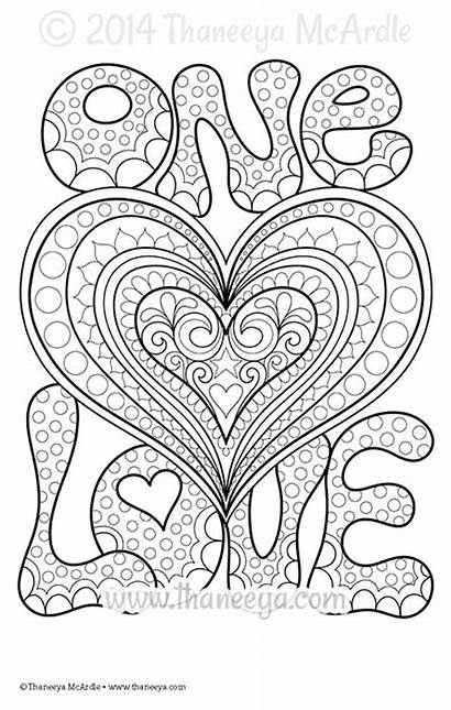 Coloring Thaneeya Pages Mcardle Adult Sheets Heart