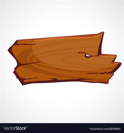Cartoon Brown Wooden Sign Royalty Free Vector Image