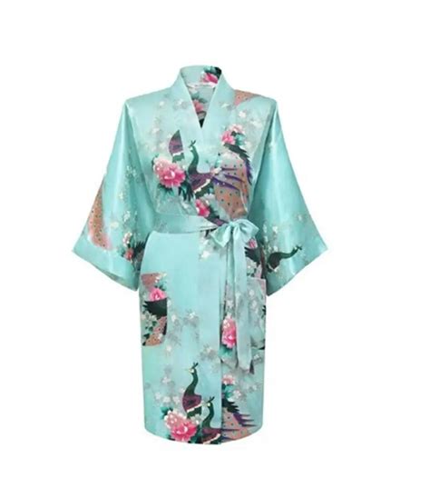 2018 New Chinese Womens Silk Rayon Robe Kimono Bath Gown Nightgown S M L Xl Xxl Xxxl Free