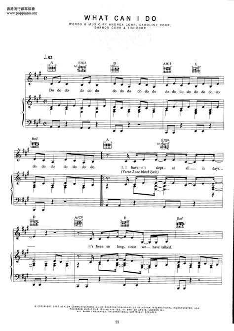 The Corrs What Can I Do Sheet Music Pdf Free Score Download