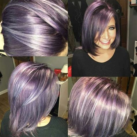 Gray And Purple My Style Hair Hair Color Hair Styles