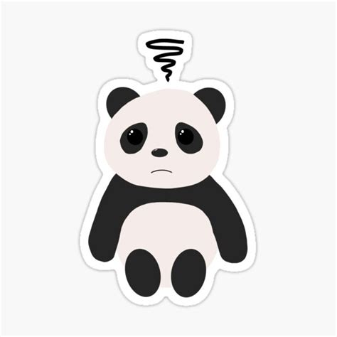Sad Baby Panda Sticker By Maddyjadeart Redbubble