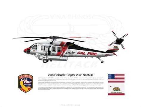 Cal Fire Firehawk Vina Helitack “copter 205” N485df Static
